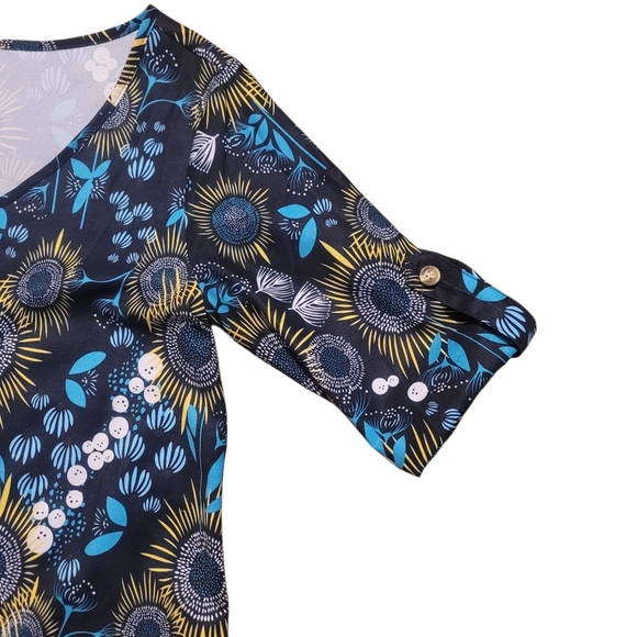 Amazon Women's Abstract Sunflower Floral Midi Dress - Picture 3 of 5